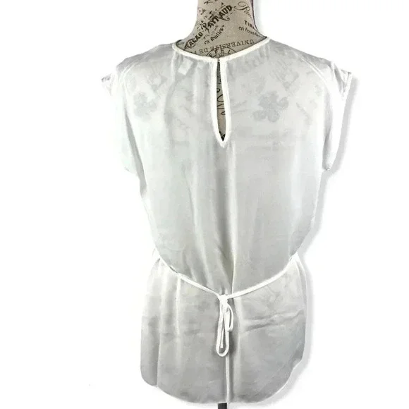 Halston sleeveless belted blouse top - Picture 3 of 5